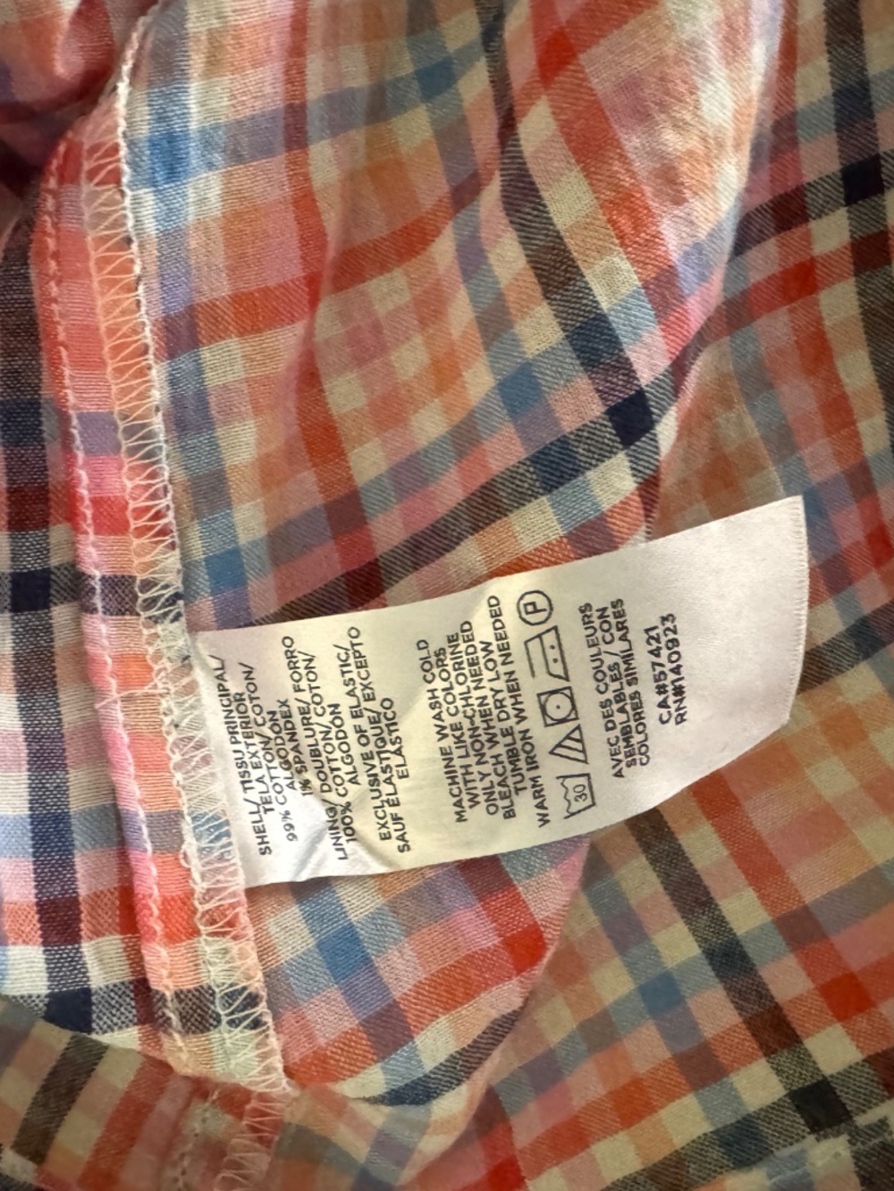LOFT Plaid Cami Spaghetti Strap Summer Tank - Picture 4 of 4